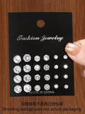 Paquet de 24pcs de boucle d’oreille zircone
