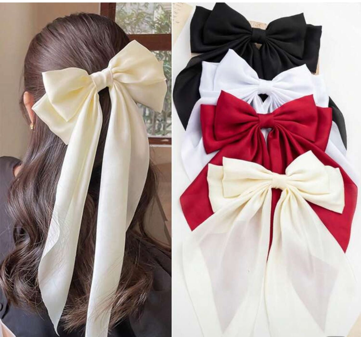 Barrette pour cheveux en forme de noeud