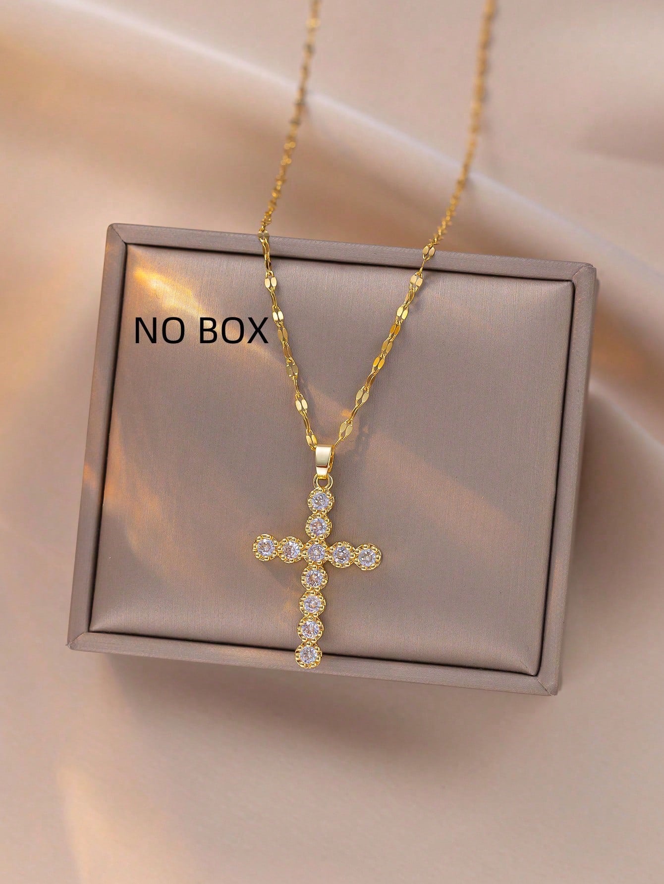 Collier en croix acier inoxydable