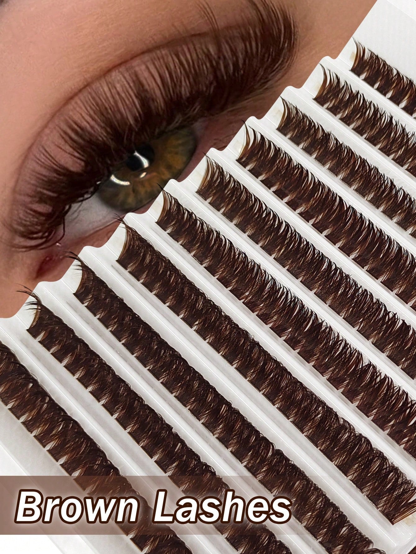 Extension de cils marron cat eyes